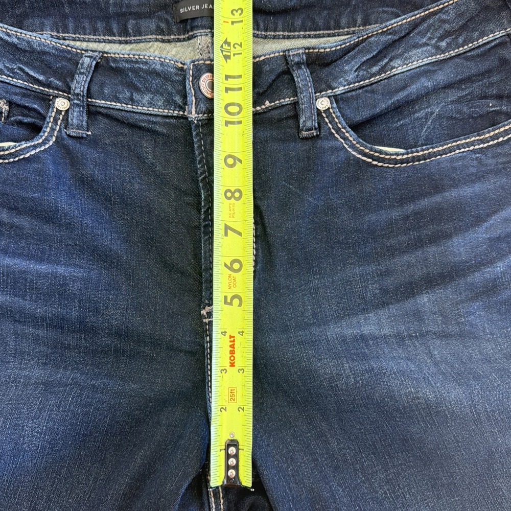 Silver Avery Dark Blue Straight Leg Women's Jeans size 18 length (38.5X29.5) - Picture 12 of 16